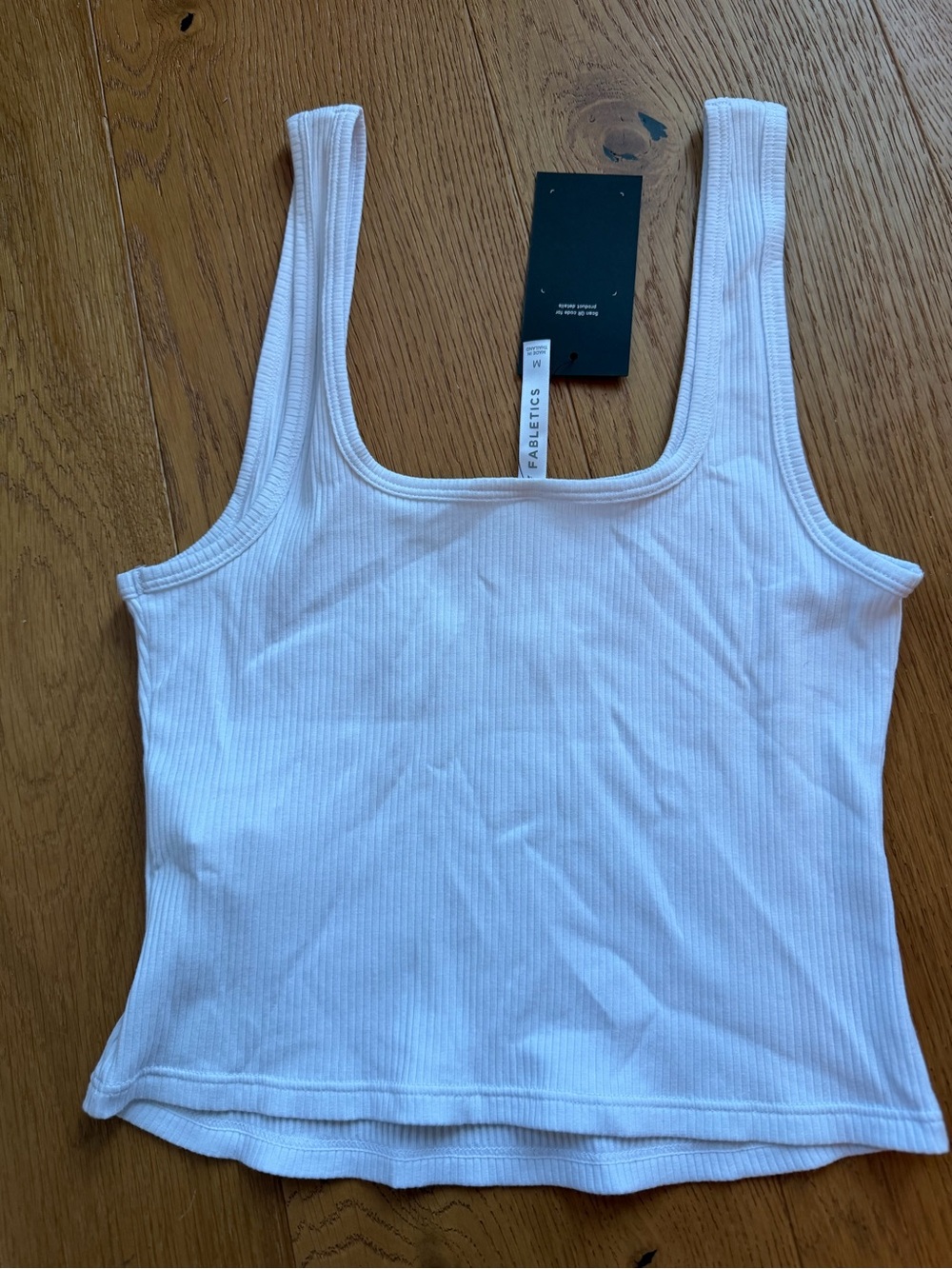 Fabletics White Ribbed Square-Neck Tank - Picture 7 of 7